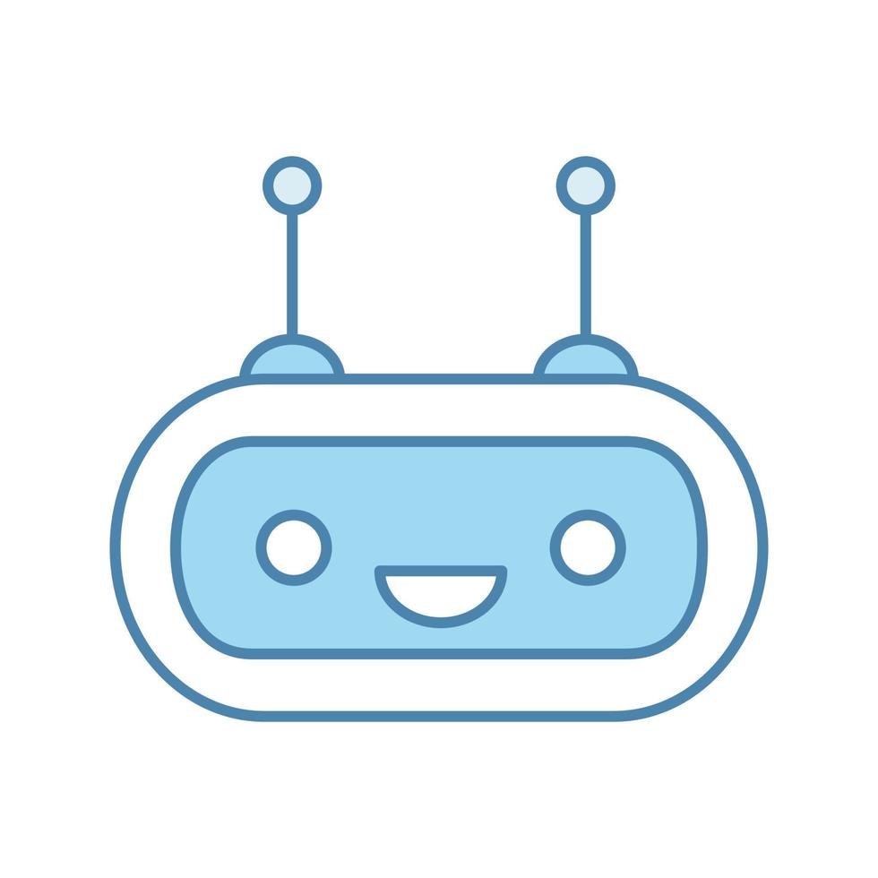 Chatbot color icon vector