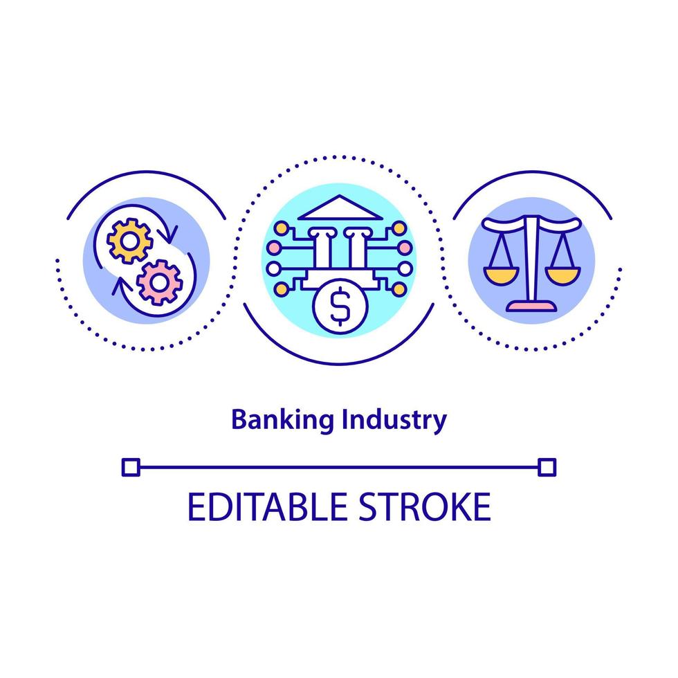 Banking industry concept icon vector