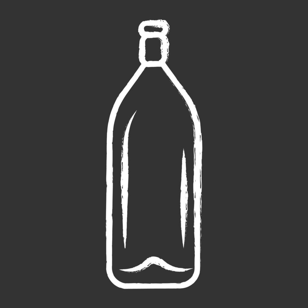 Wine service chalk icon. Alcohol drink. Champagne, beverage. Bottle with cork. Aperitif, winery. Pub, restaurant. Party beverage. Tableware, glassware. Isolated vector chalkboard illustration