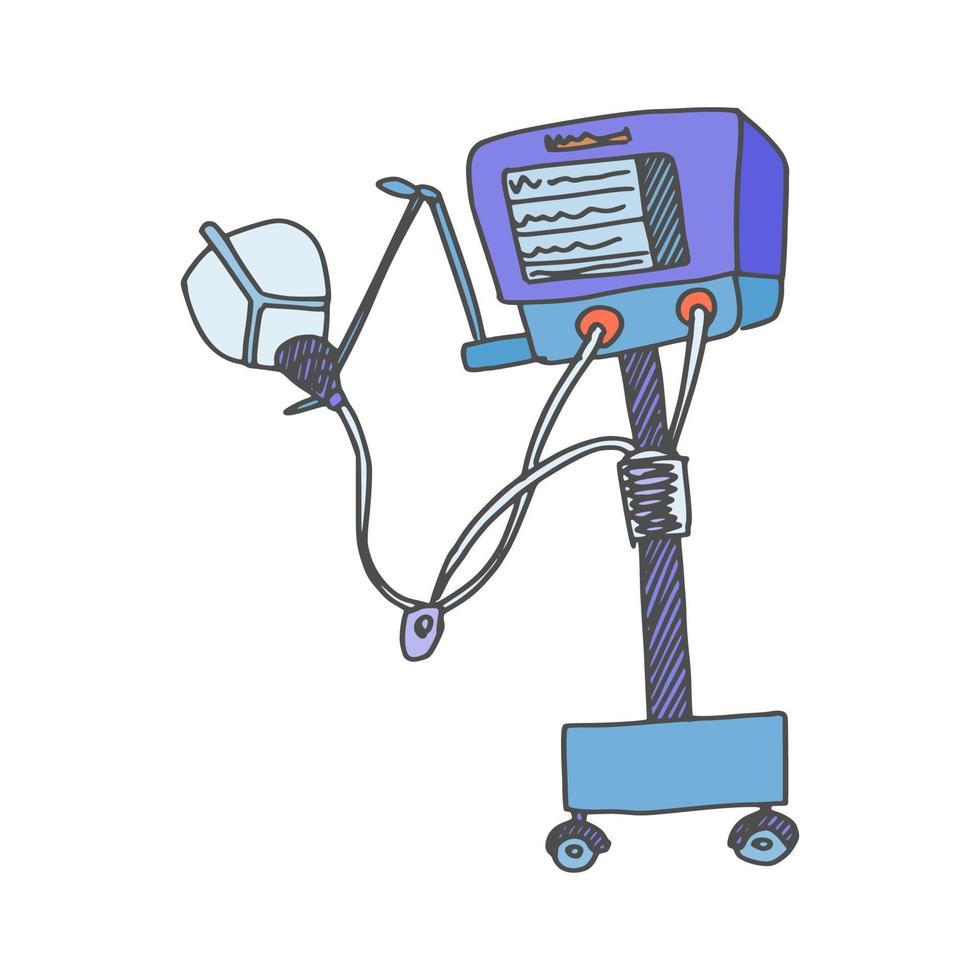 modern artificial lung ventilation apparatus new vector