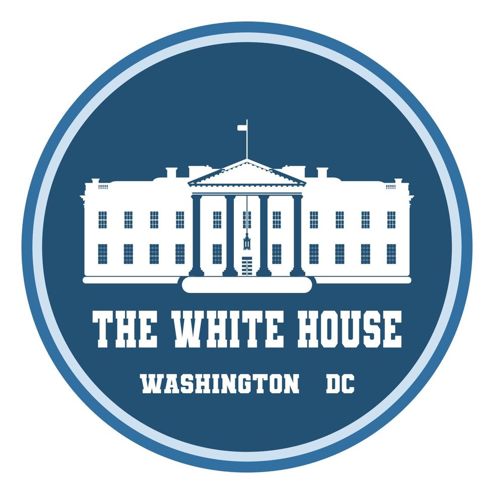 logo white house president america. flat style vector