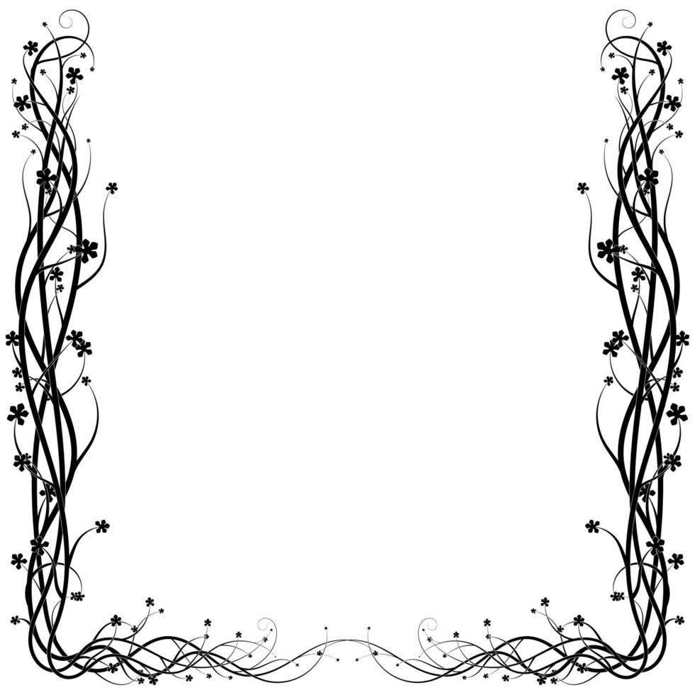 ivy frame from a wild plant on a white background vector