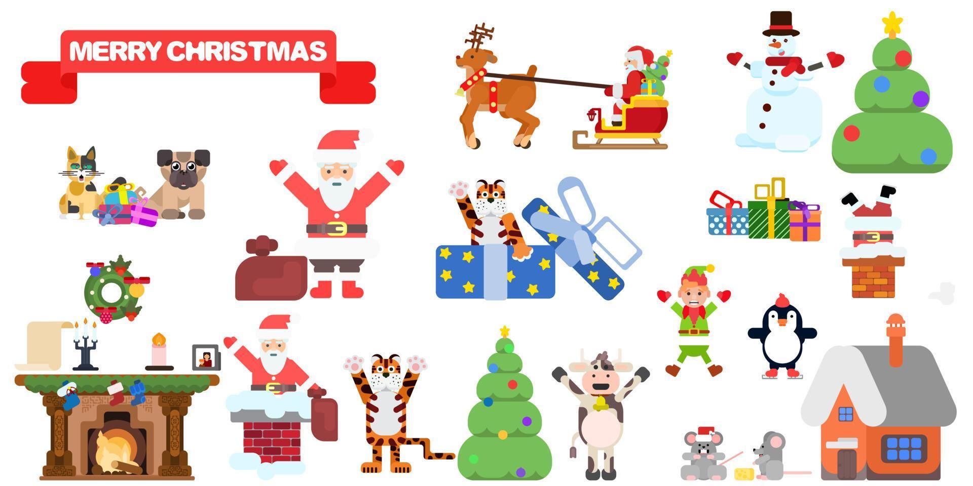 a selection of flat new year characters vector new