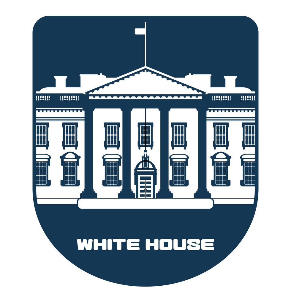 logotipo de la casa blanca presidente de américa en la forma nueva vector