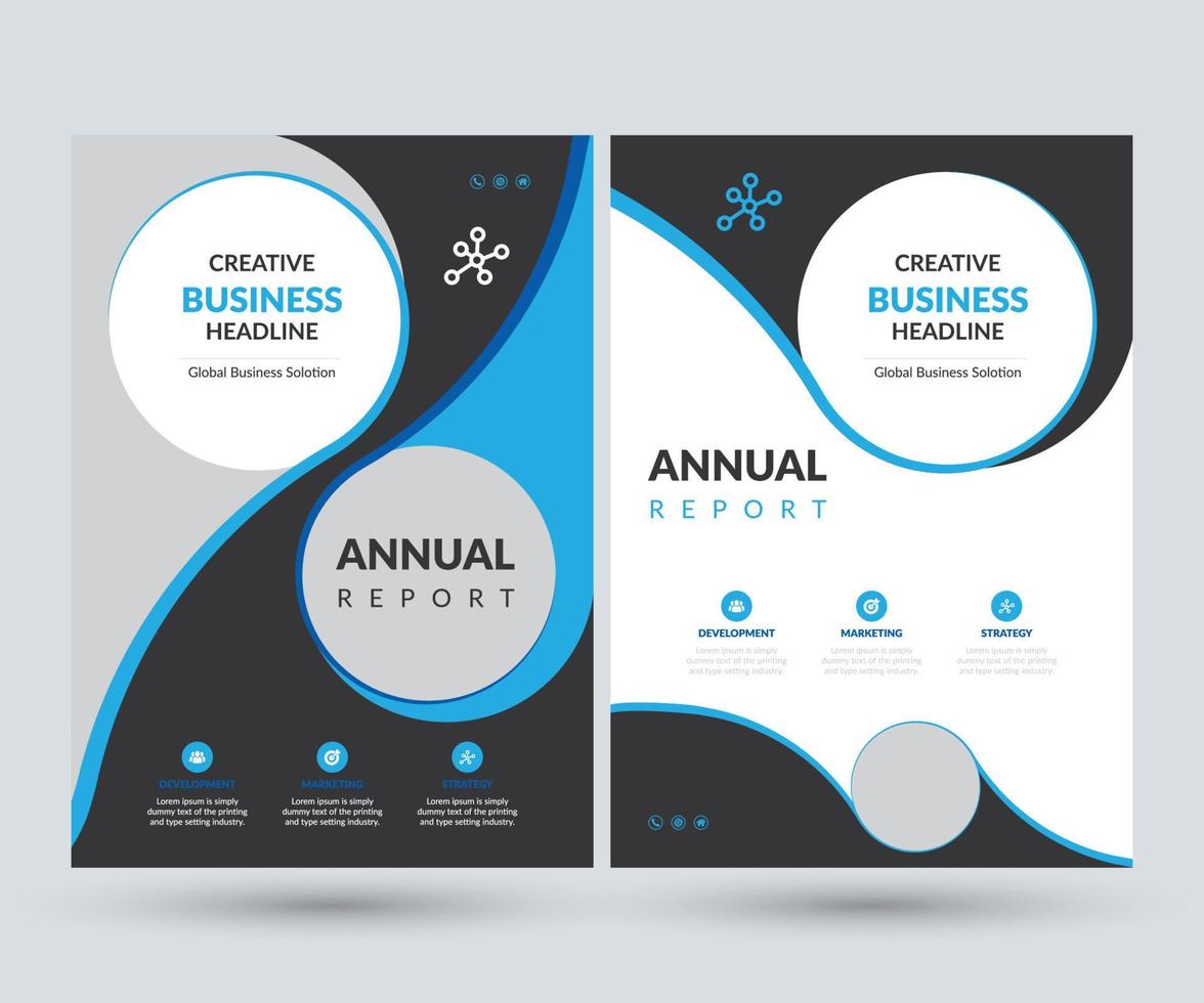 Corporate Business Annual Report Template Design Concept vector