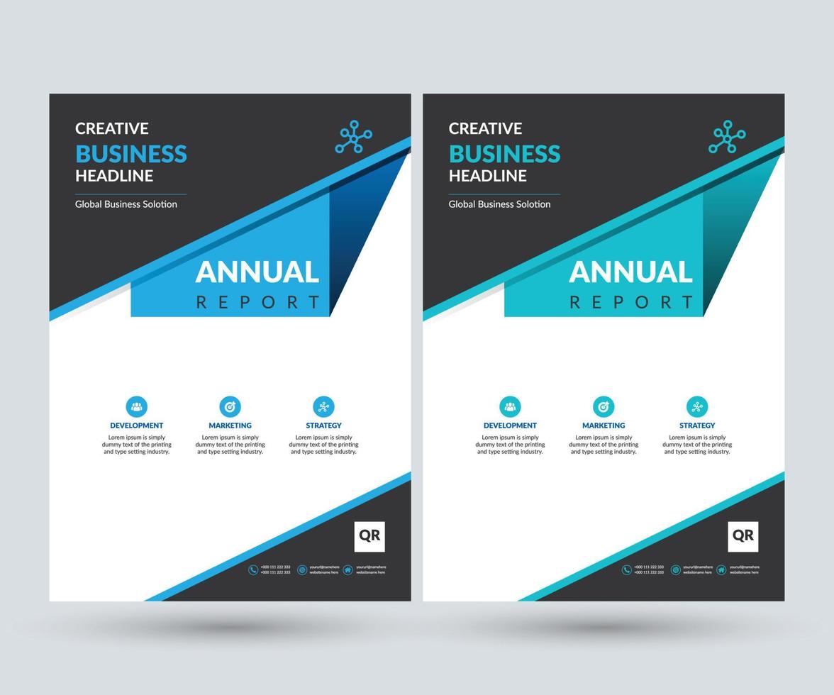 Corporate Business Annual Report Template Design Concept vector