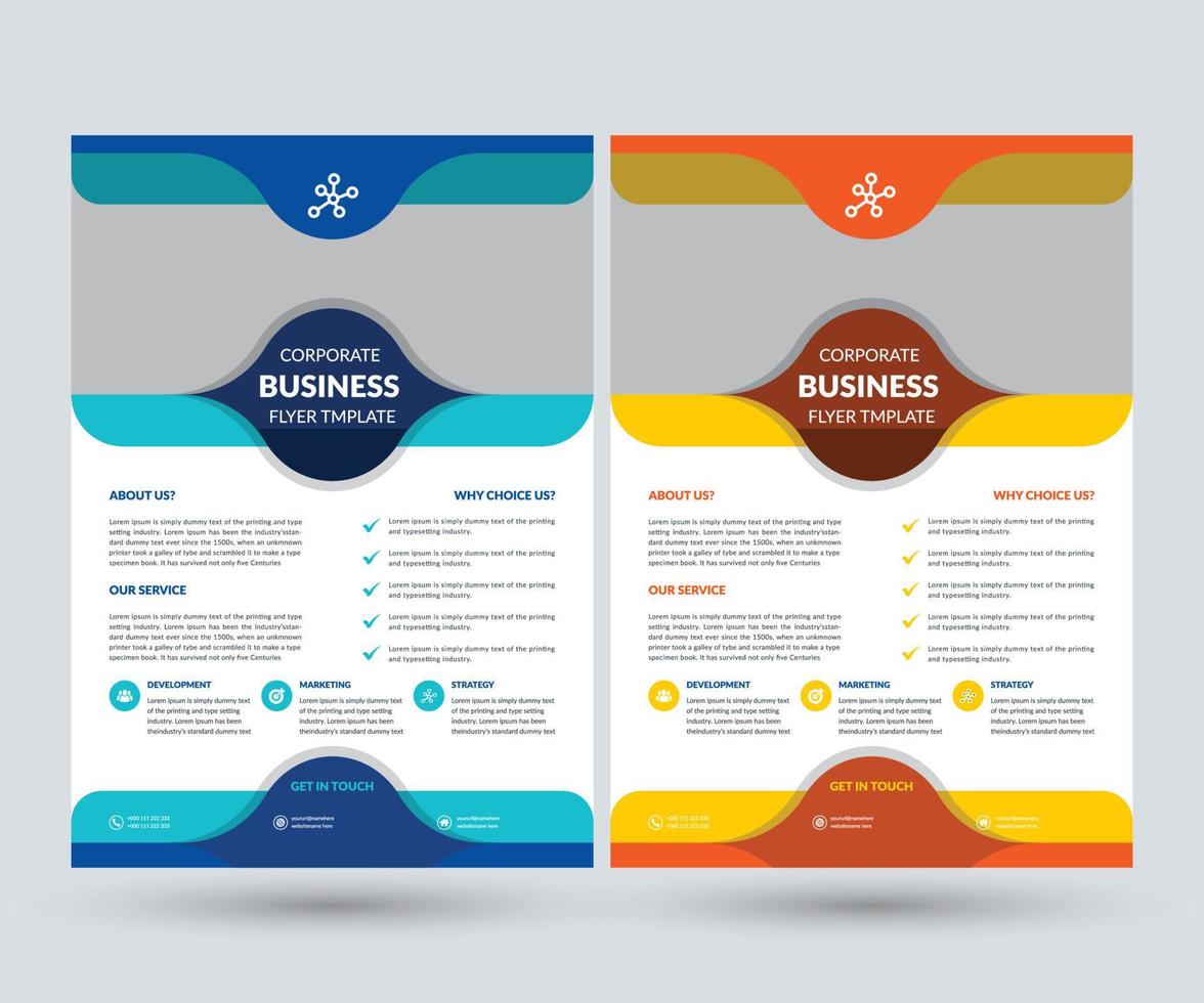 Creative Corporate Business Flyer Design Template vector