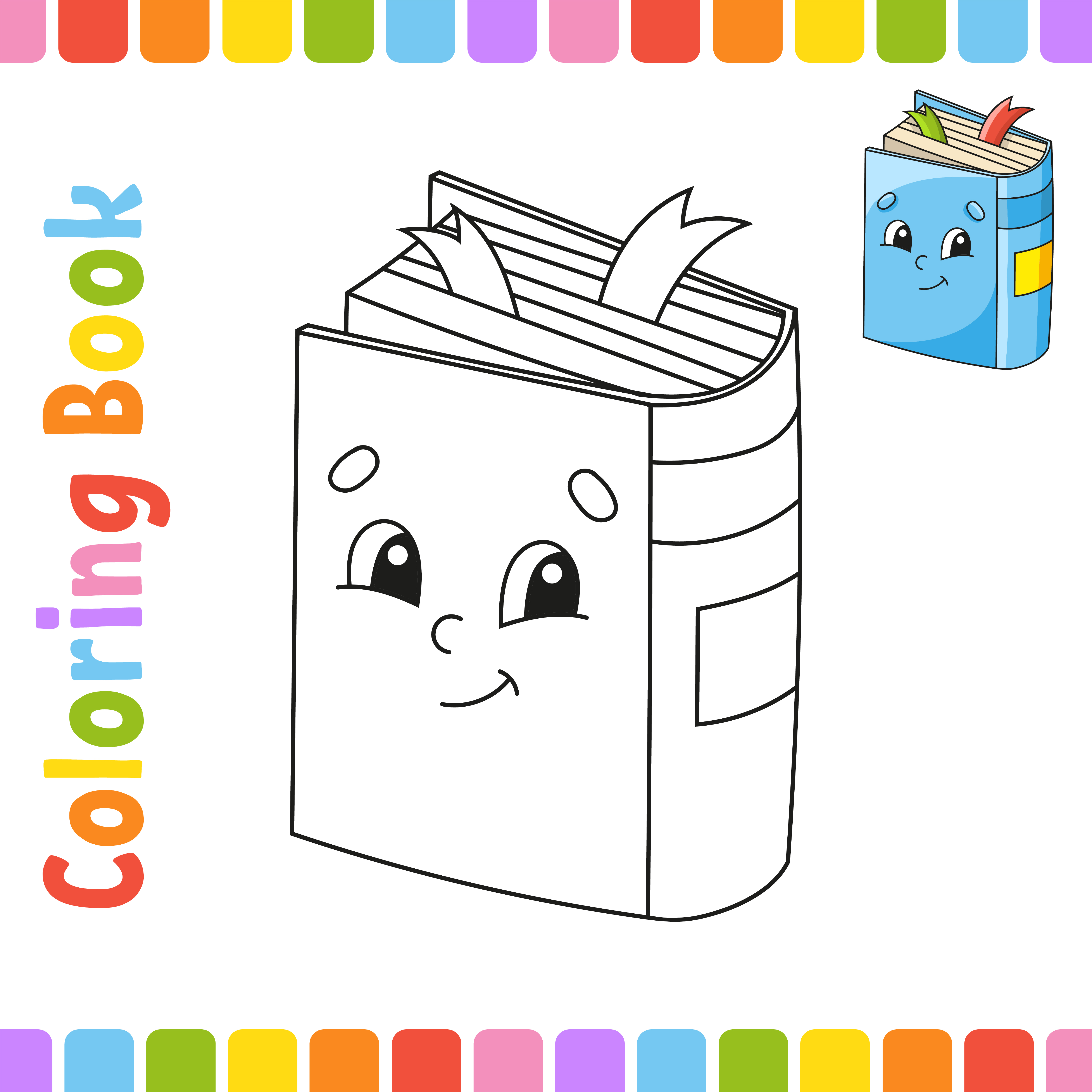 Libro De Colorear Para Niños, Caballete Ilustraciones svg, vectoriales,  clip art vectorizado libre de derechos. Image 100993441