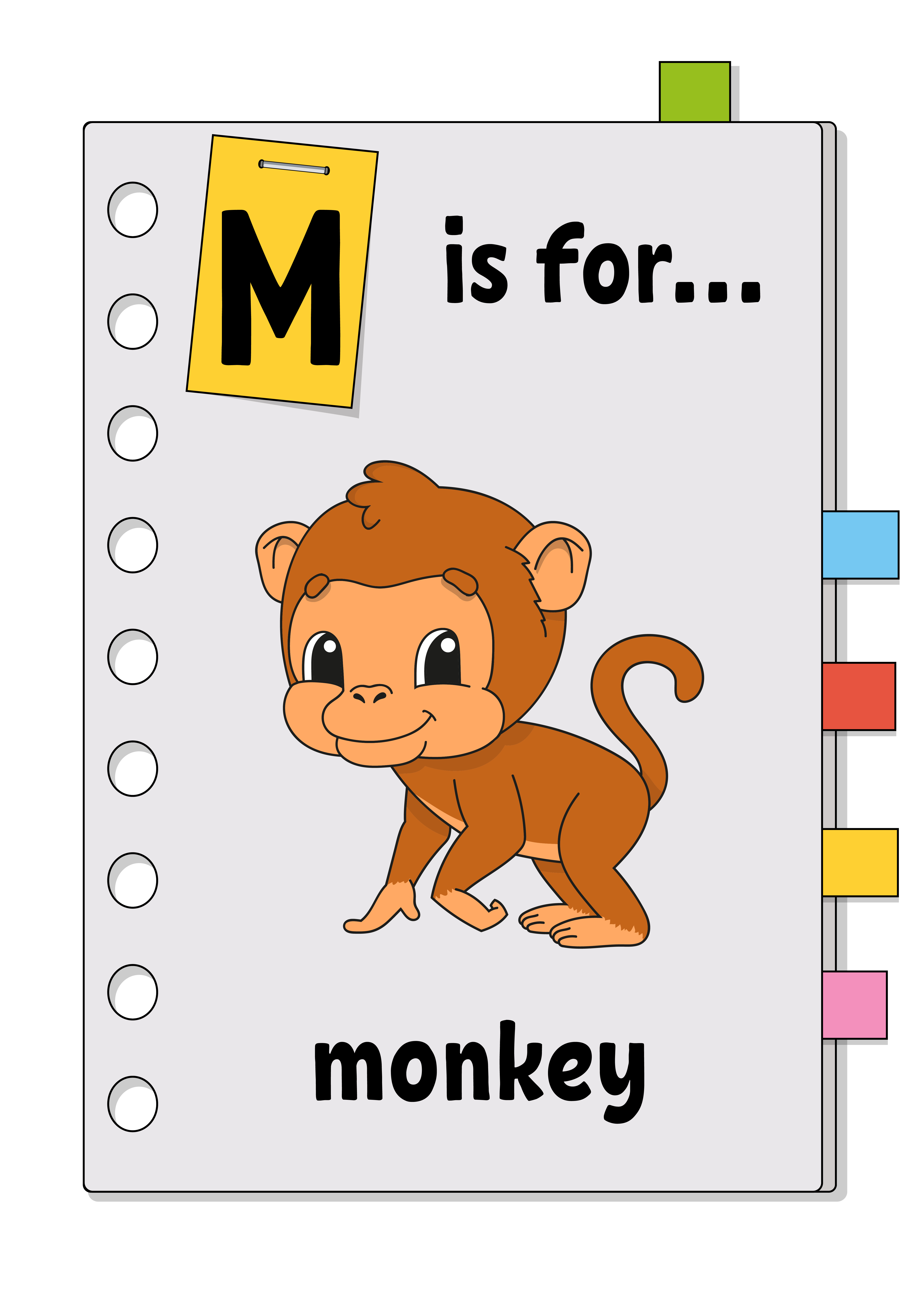 Monkey word. Алфавит английский с обезьяной. m is for monkey. обезьяна с азбукой. слово мартышка из азбуки.