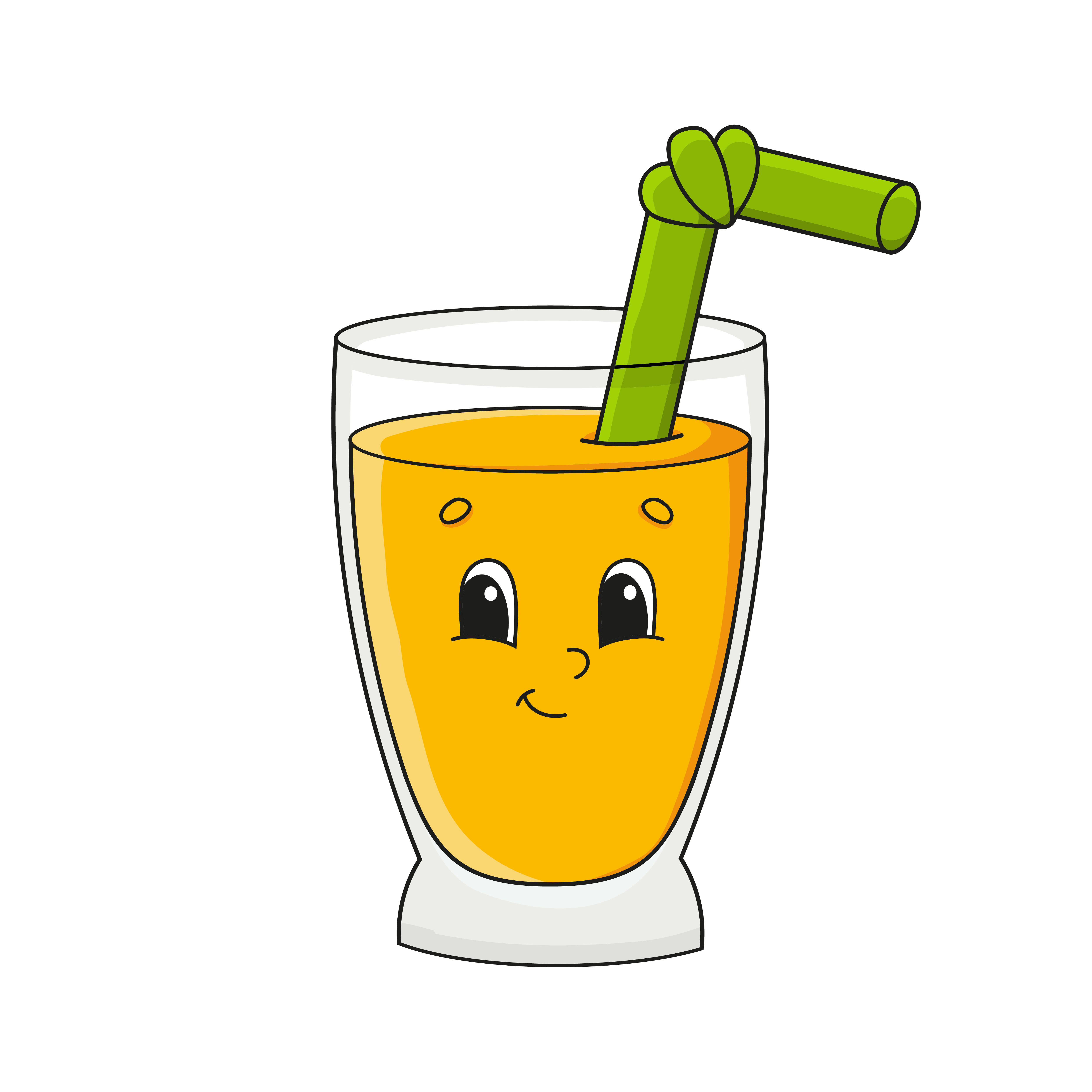 glass of juice cartoon