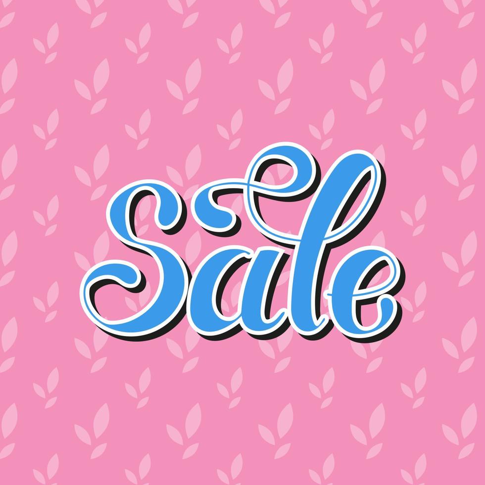 Lettering word. Sale. Hand drawn. Vector illustration . Design element.