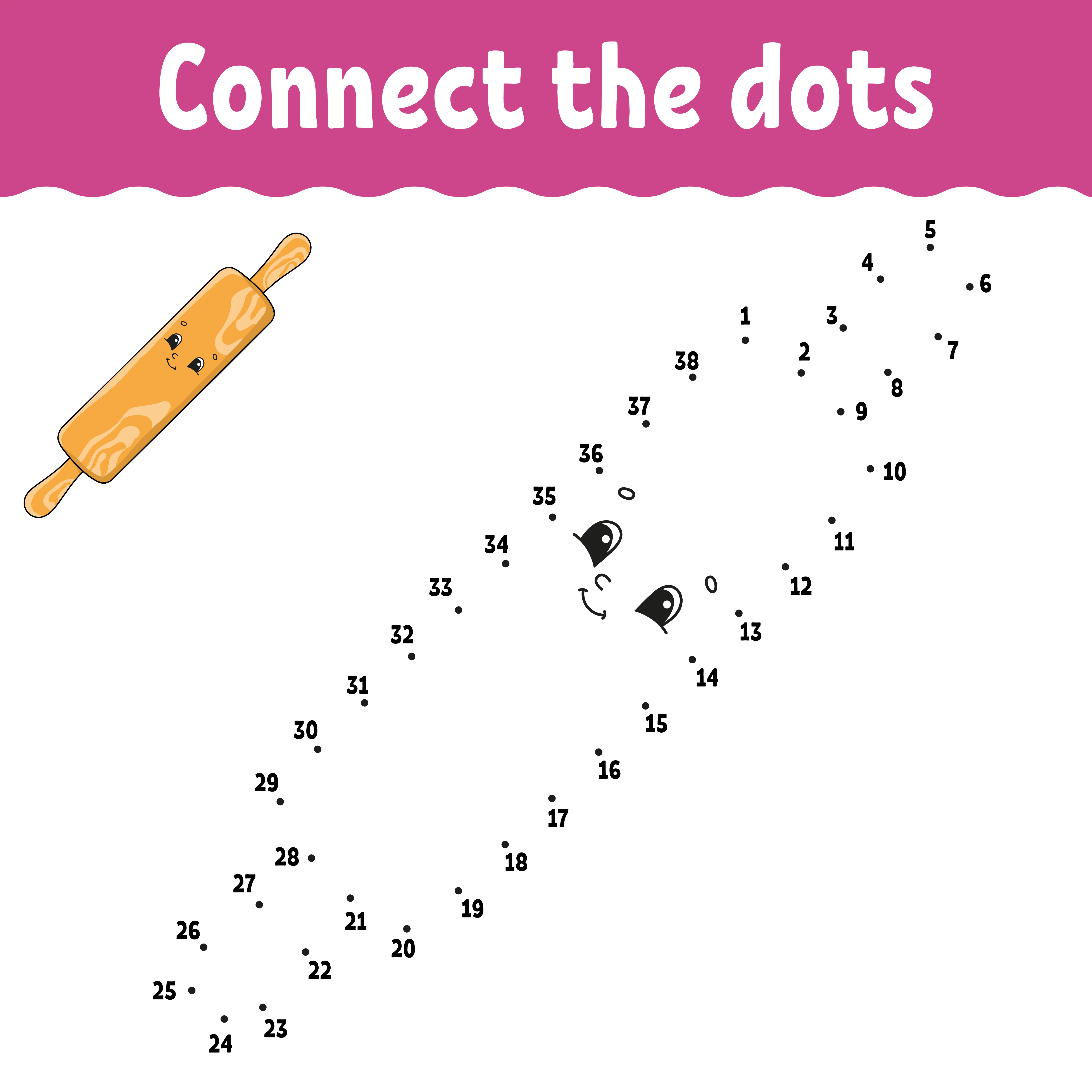 dot to dot game draw a line for kids activity worksheet coloring book with answer cartoon character vector illustration 3772831 vector art at vecteezy