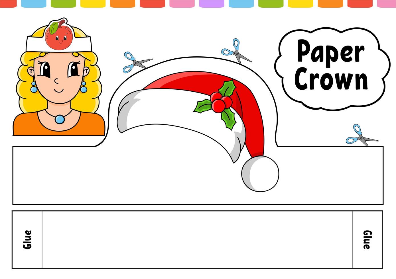 Paper crown template for kids. For games, parties, birthdays, holidays. With a cute cartoon character. Color vector illustration isolated on a white background. Suitable for printing. 3773061 Vector Art at Vecteezy paper-crown-template-for-kids-for-games-parties-birthdays-holidays-with-a-cute-cartoon-character-color-vector-illustration-isolated-on-a-white-background-suitable-for-printing-3773061-vector-art-at-vecteezy