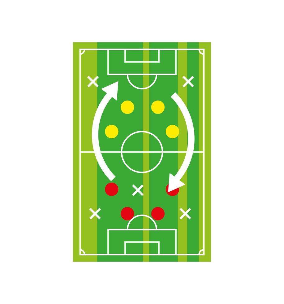 soccer field tactics vector