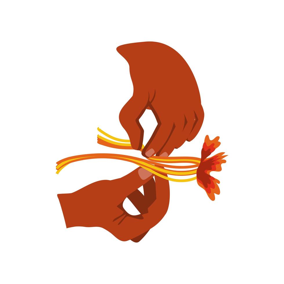 hands holds armlet vector