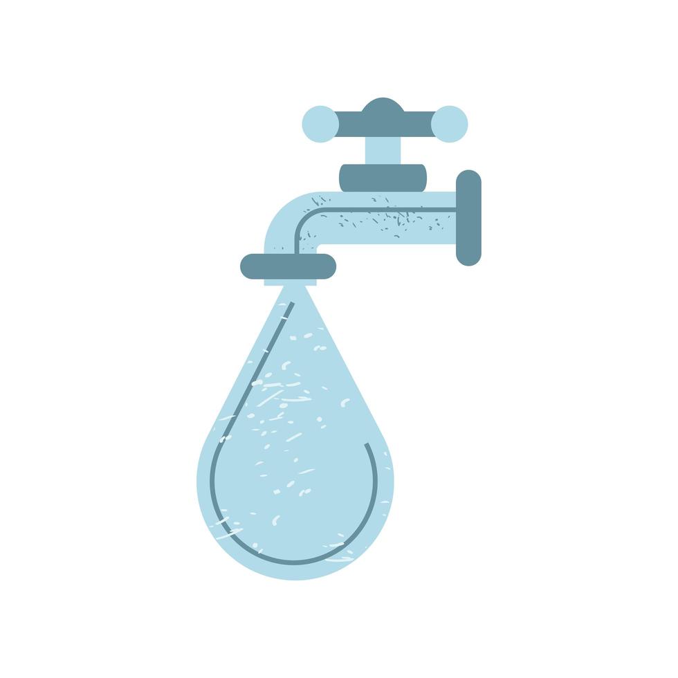 tap and water drop vector