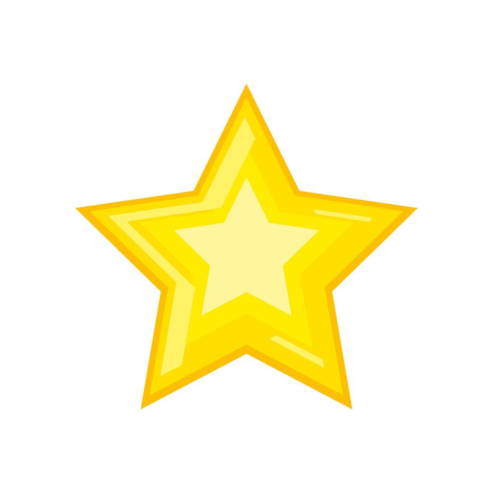 golden star flat icon vector