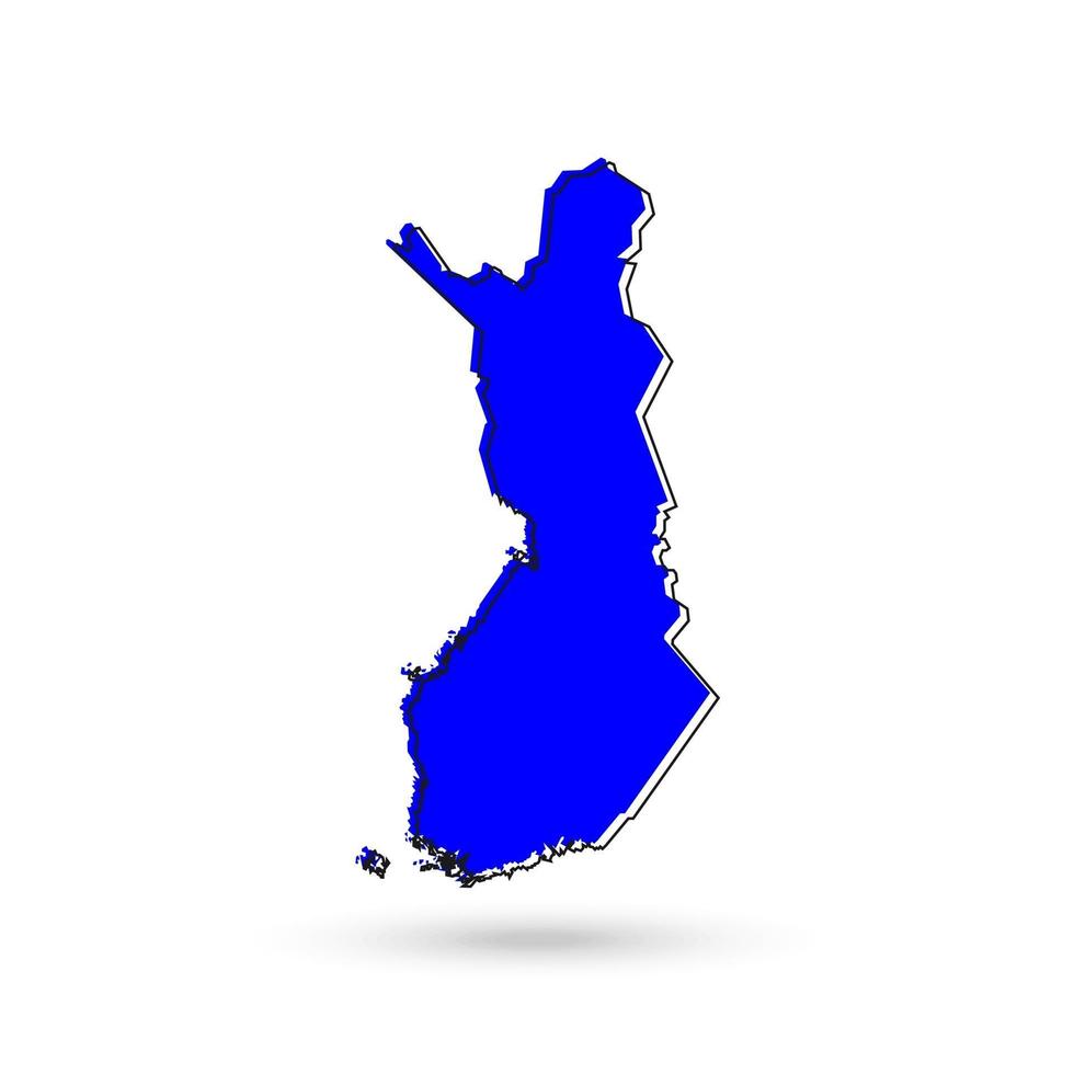 Map of Finland. vector