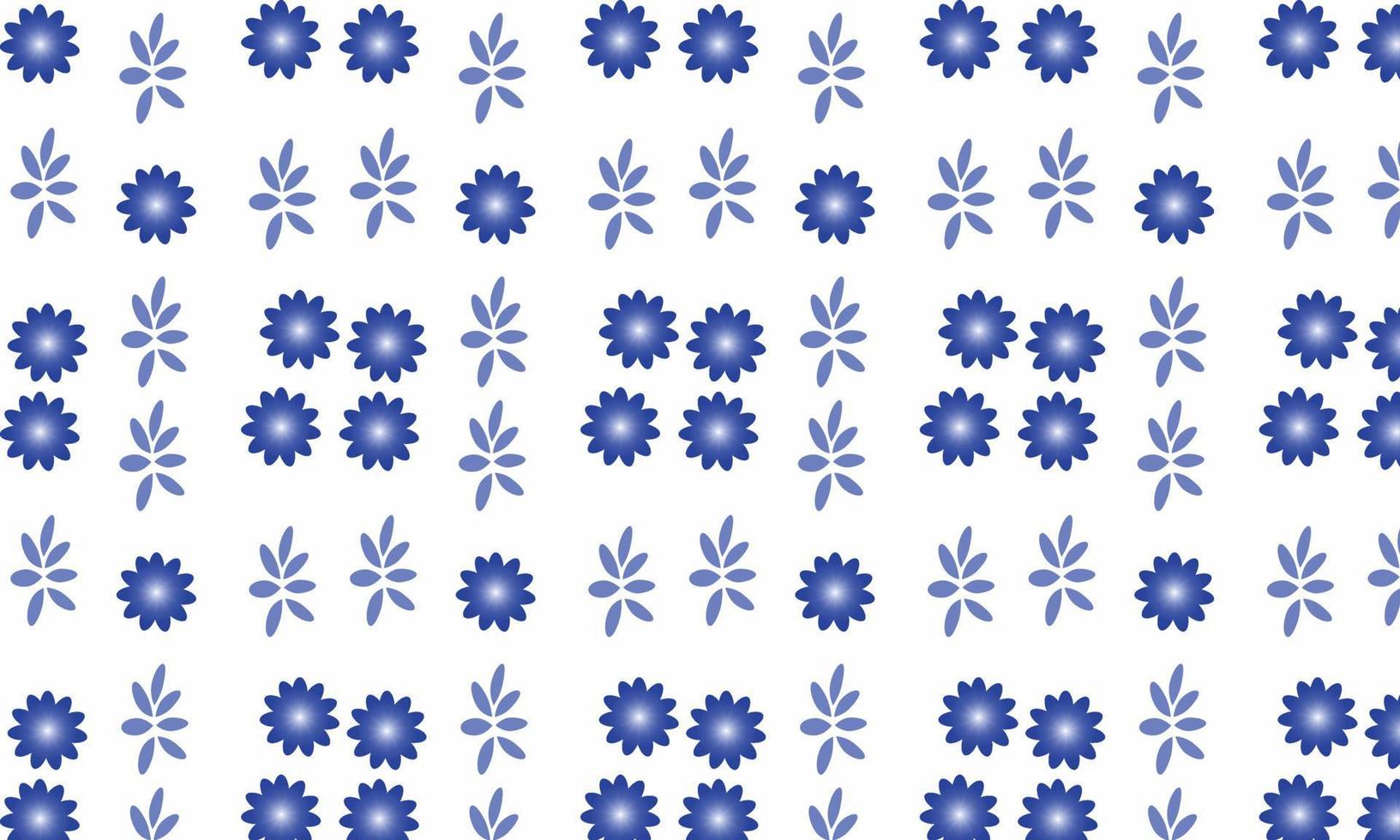 seamless pattern with blue flowers vector