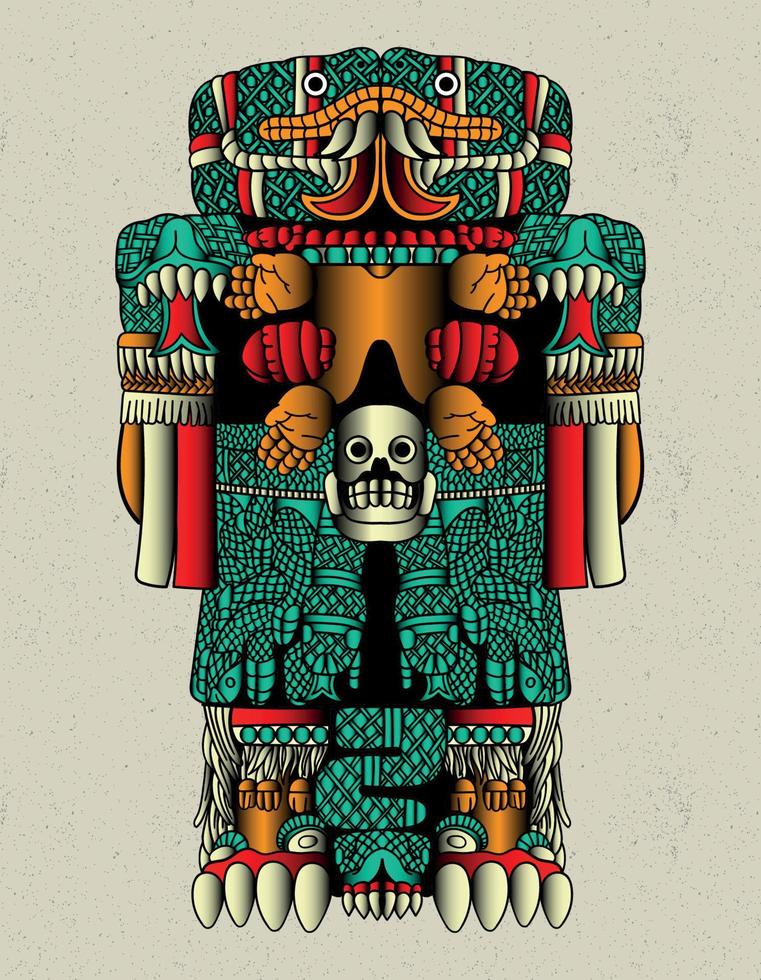 coatlicue madre azteca vector