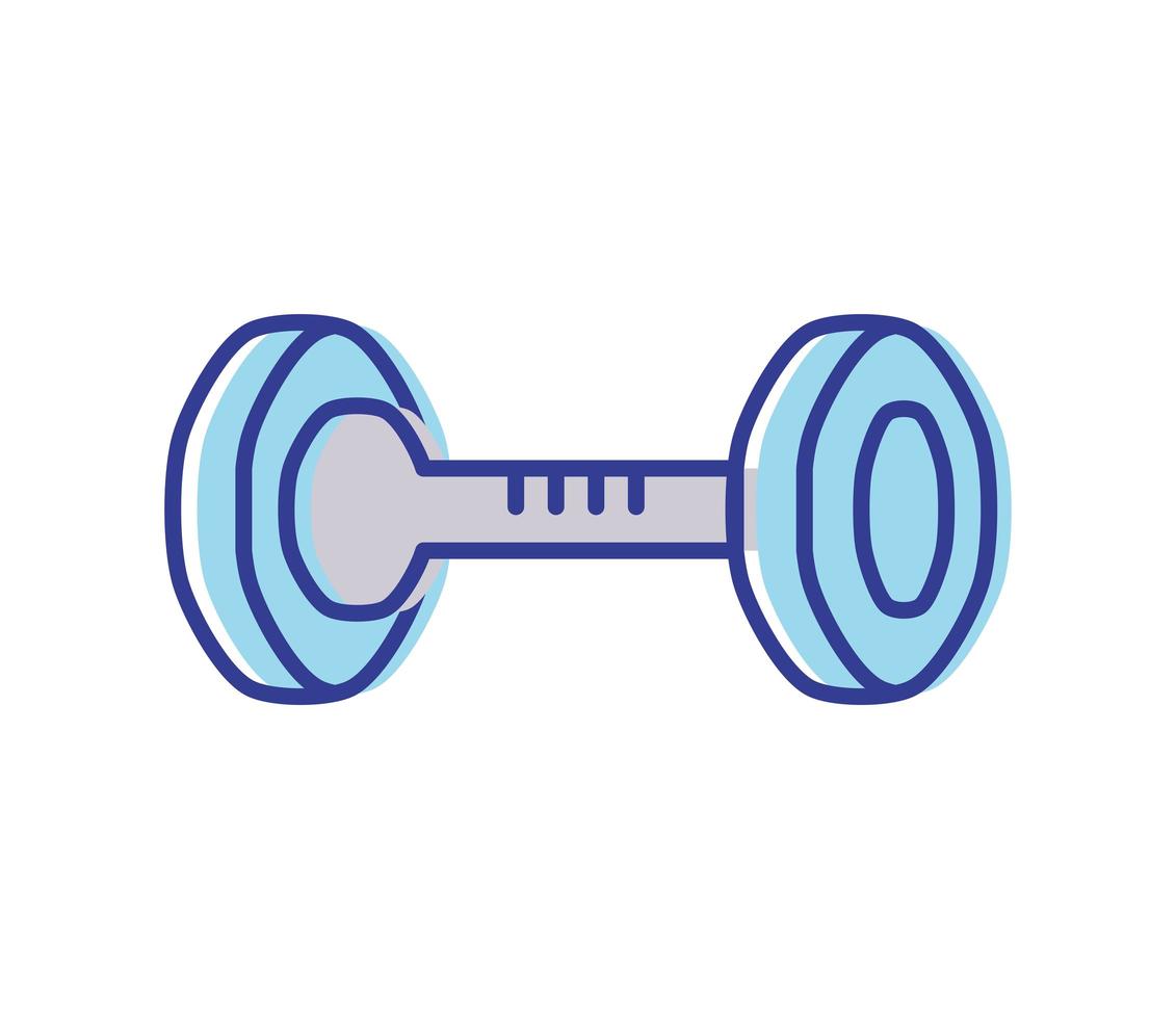 barbell for bodybuilding vector