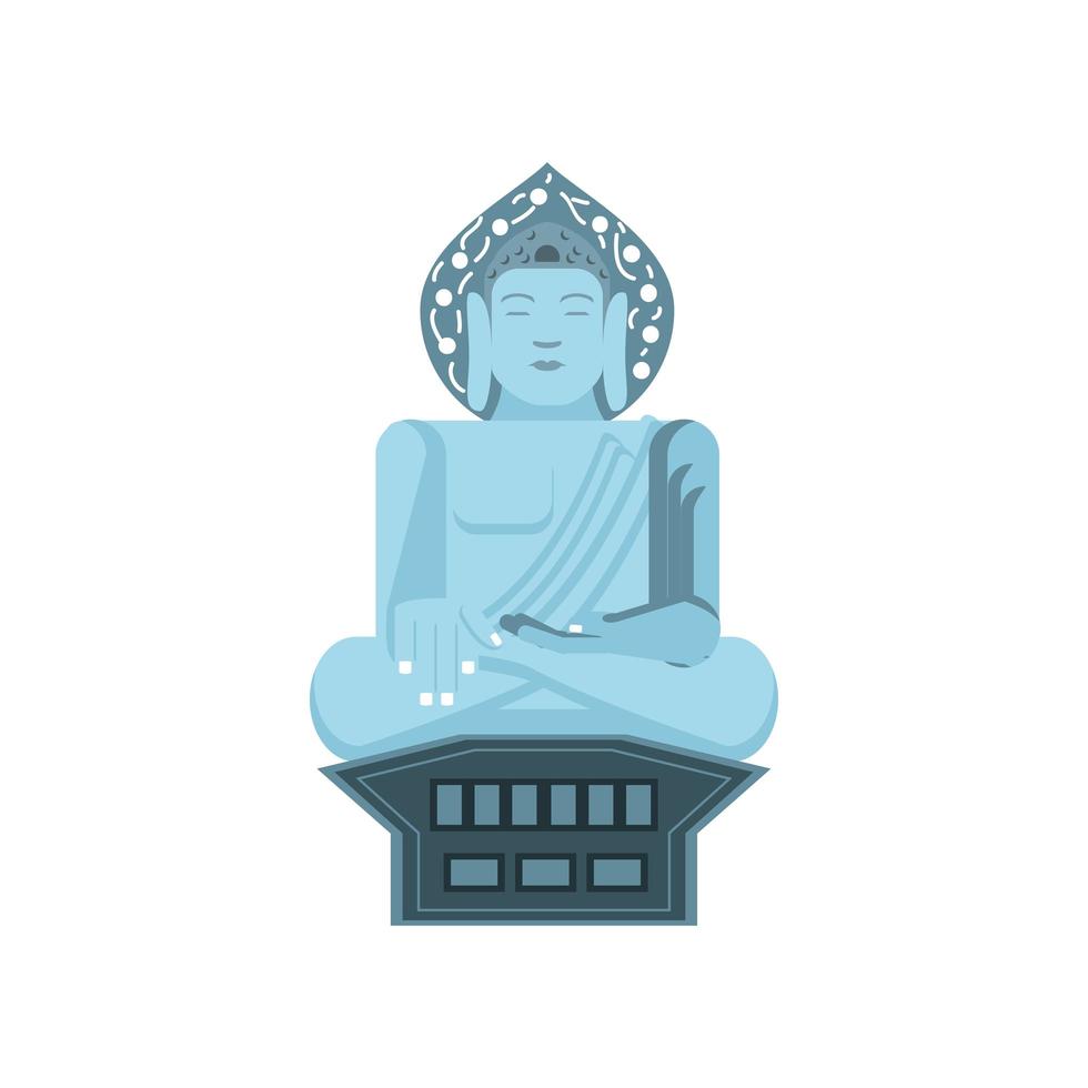 buddha in a lotus pose vector