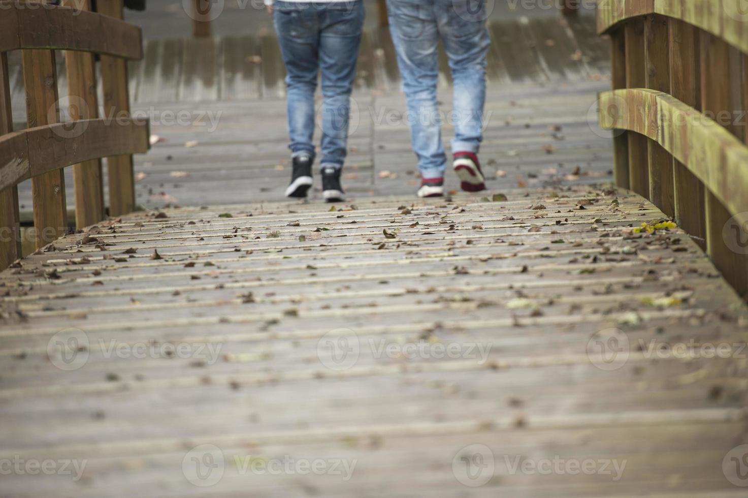 Couple dressed casually, hugs, caresses, walk, love, affection photo