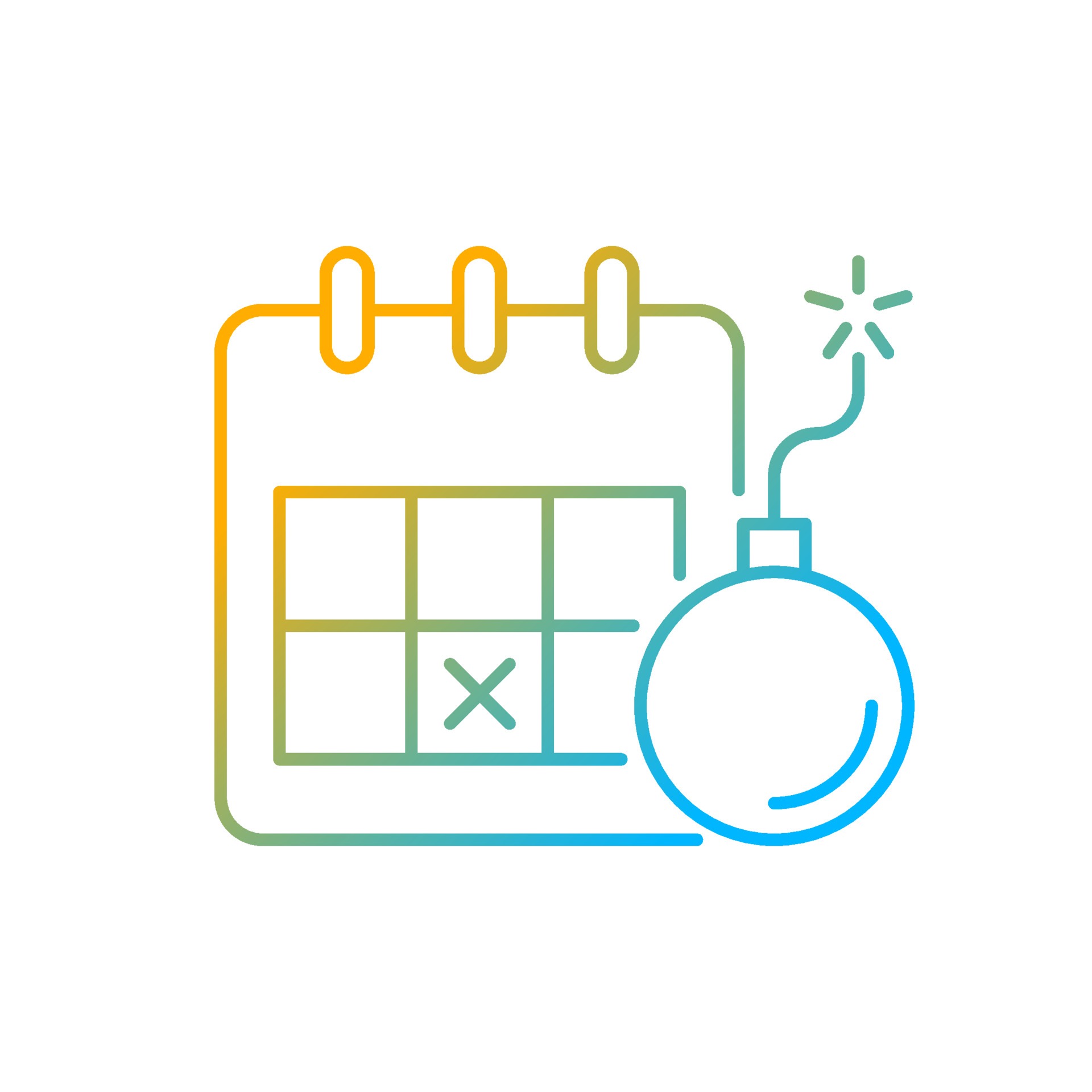 Meeting deadline gradient linear vector icon Complete task within time