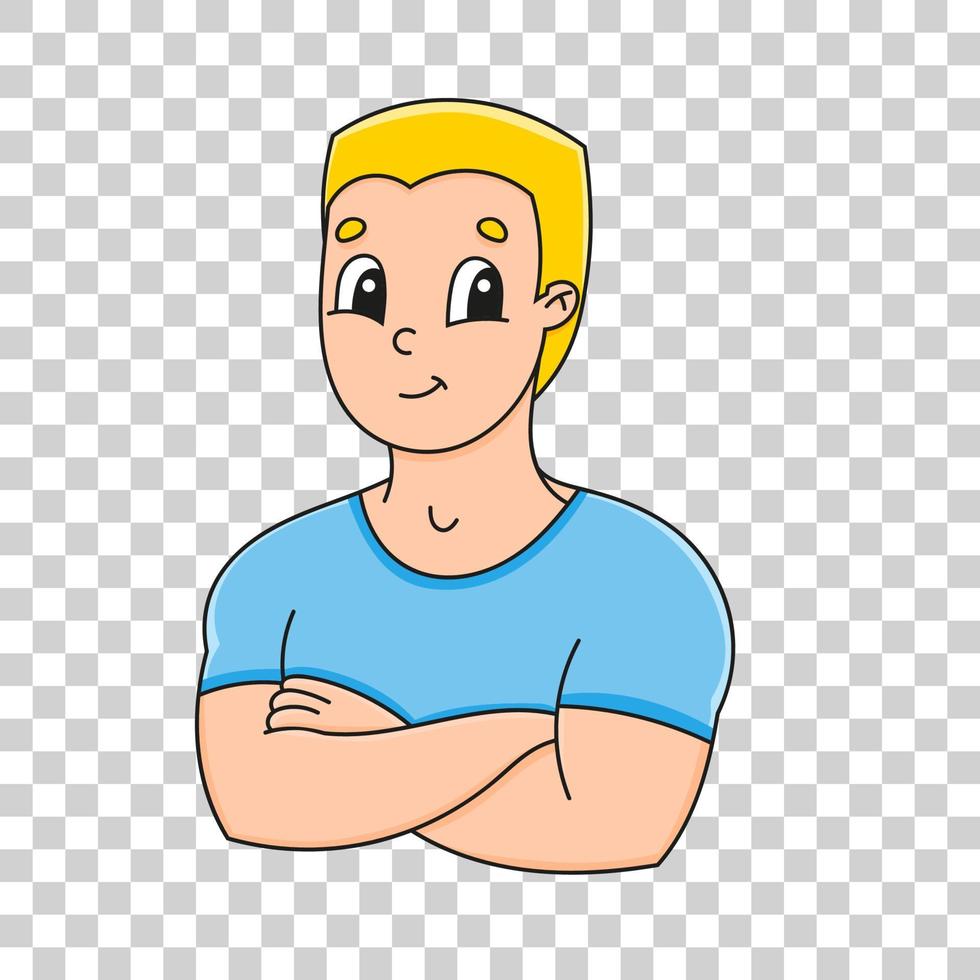 personaje de dibujos animados lindo. ilustración vectorial colorida. aislado sobre fondo transparente. elemento de diseño vector