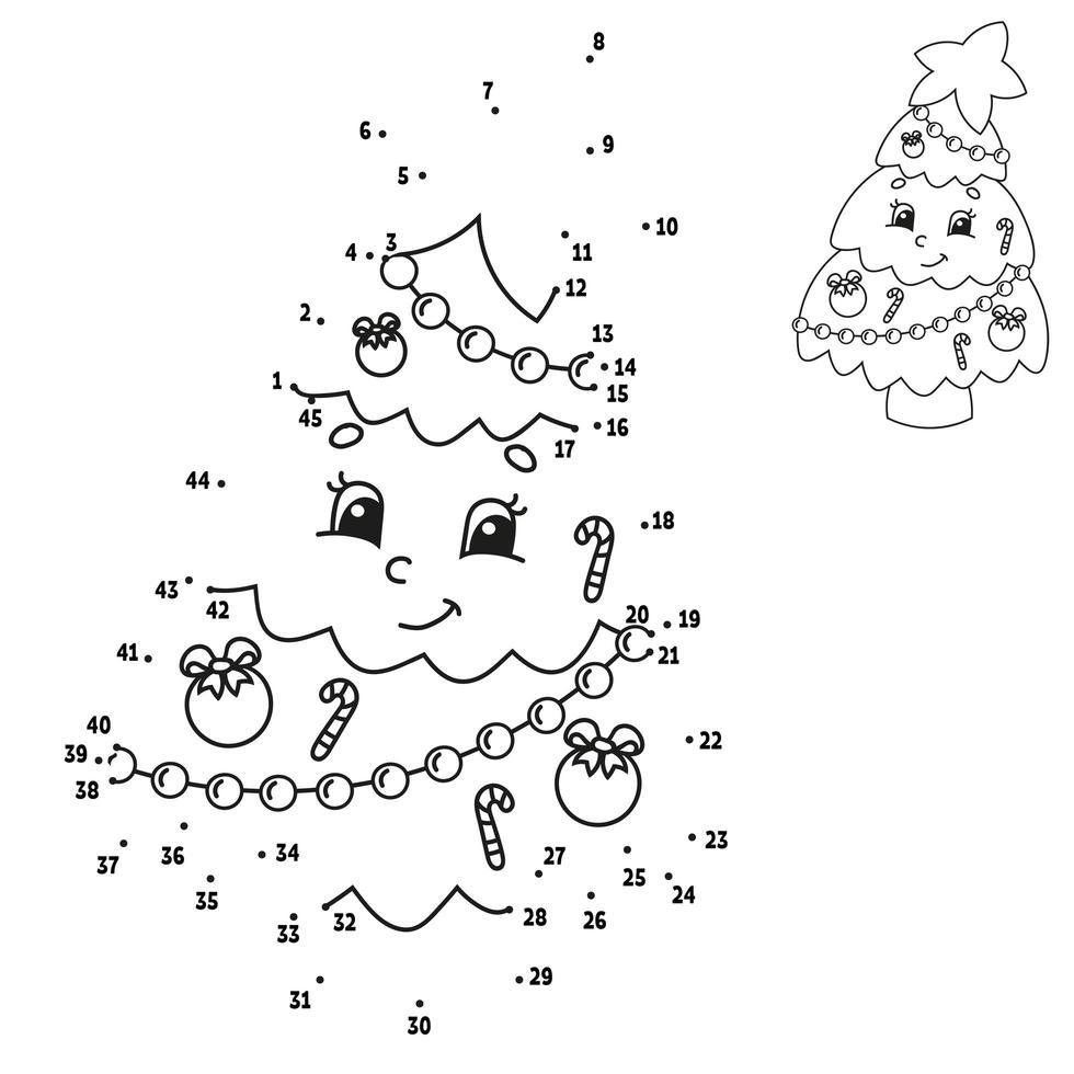 Dot to dot. Draw a line. Handwriting practice. Learning numbers for kids. Education worksheet. Activity coloring page. Cartoon style. With answer. vector