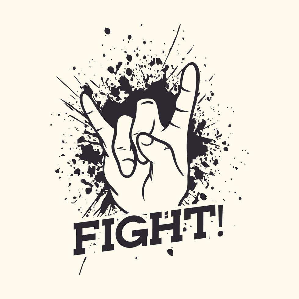 Fight lettering t-shirt design, fight poster design vector