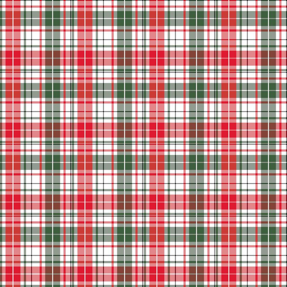 Plaid pattern background with Christmas themed colours vector