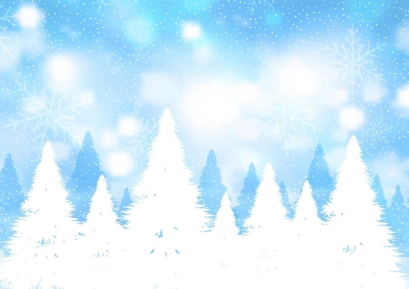 christmas tree landscape vector