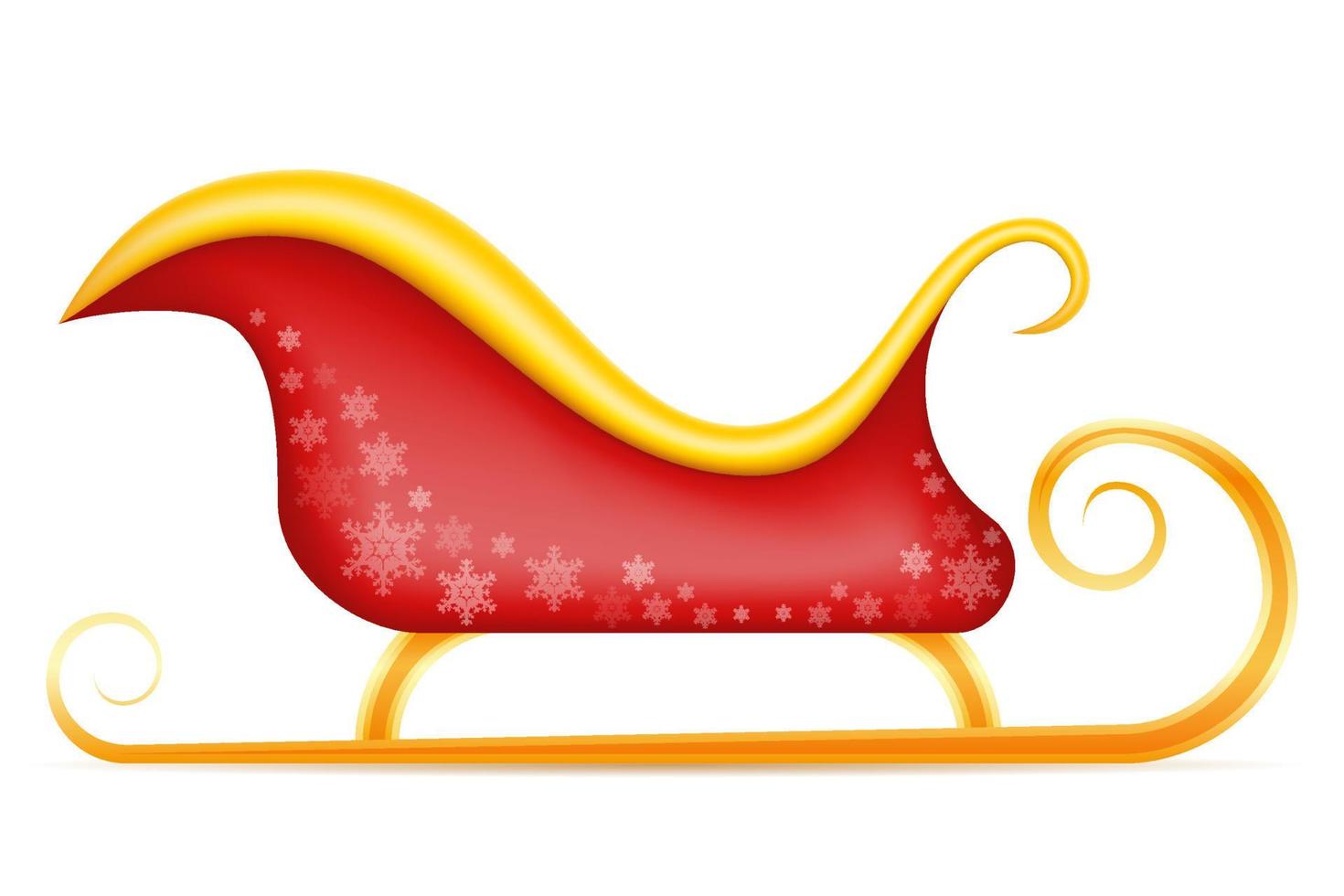 santa claus christmas sleigh vector illustration isolated on white background