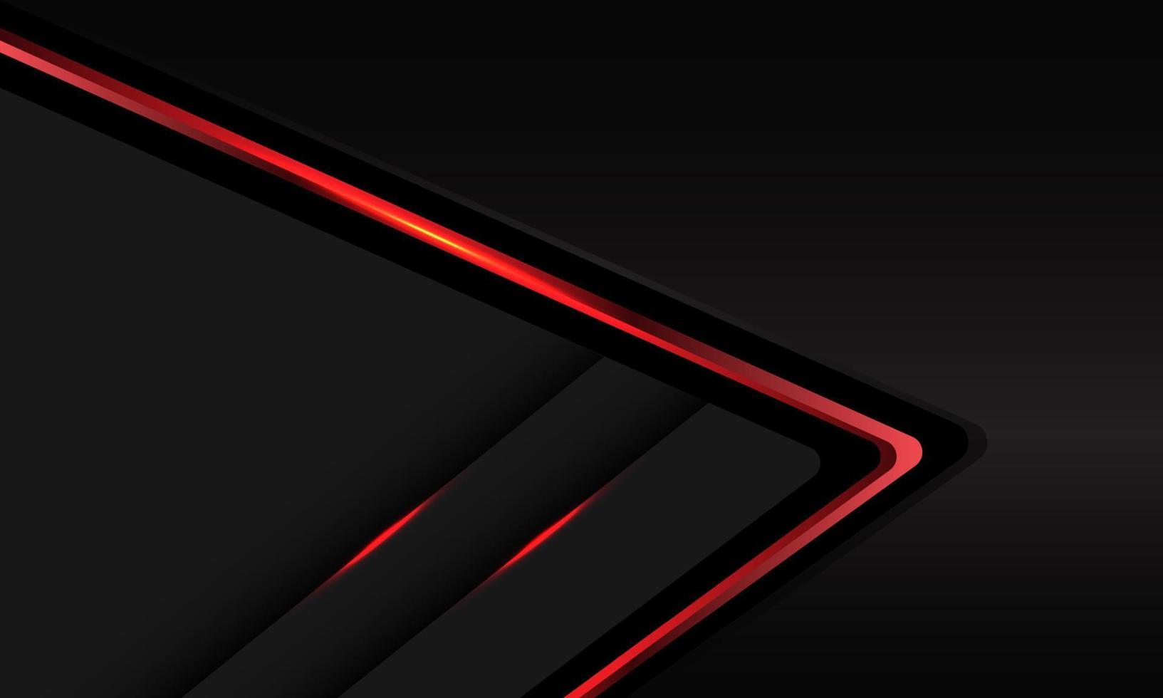 Resumen gris metálico flecha roja dirección metálica diseño de superposición de lujo moderno fondo futurista ilustración vectorial. vector