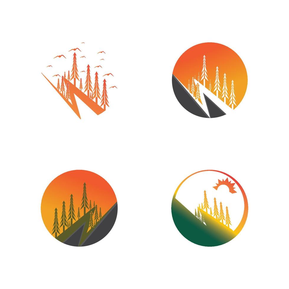 Ilustración de vector de logo de bosque