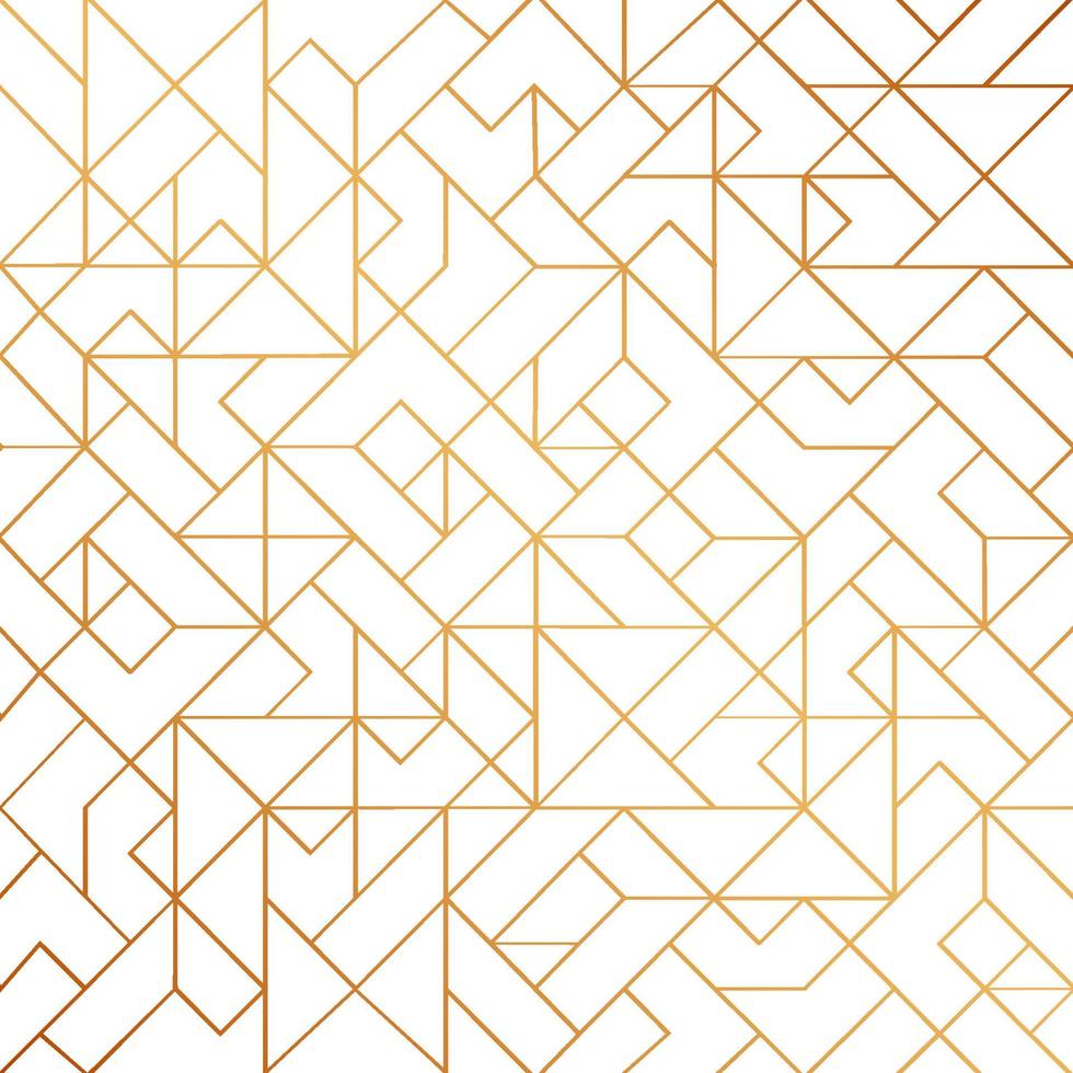 Golden art deco seamless pattern background with shiny lines vector