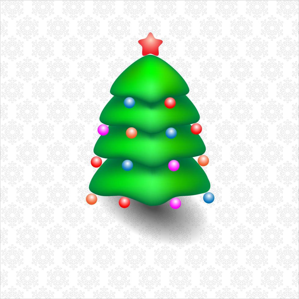 arbol de navidad de dibujos animados vector