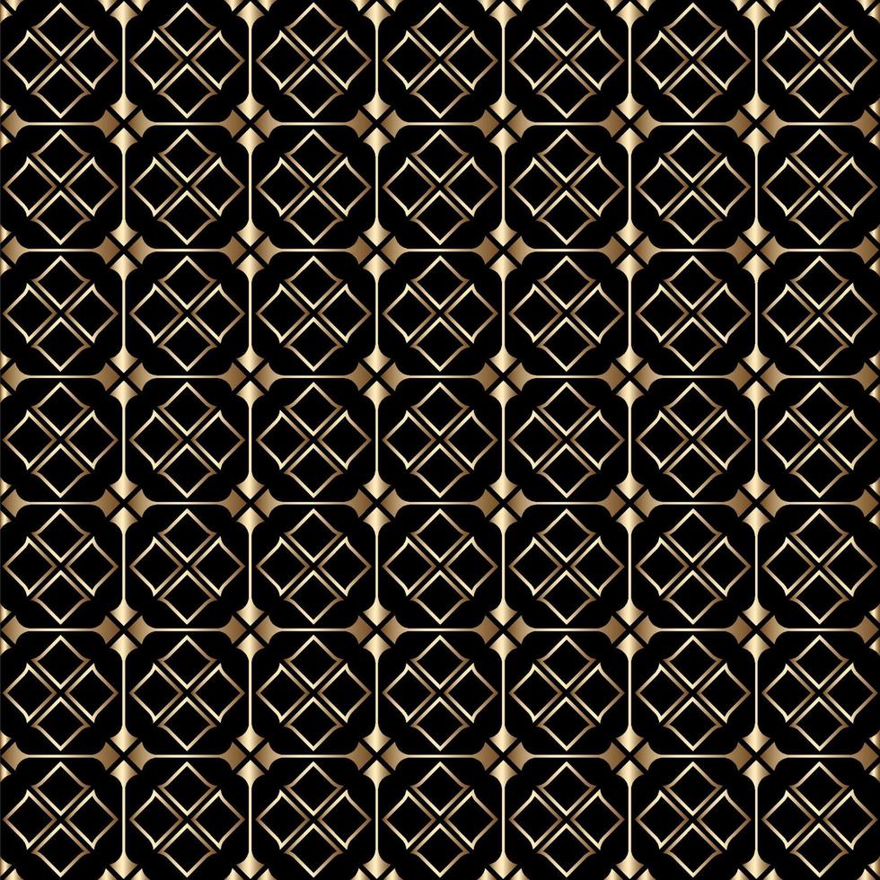 Luxury golden and black art deco seamless pattern vector