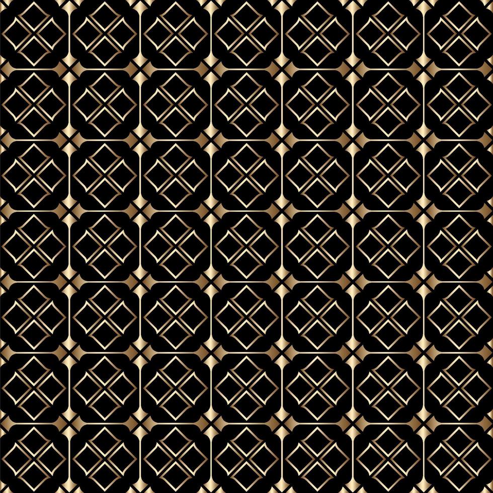 lujo dorado y negro art deco de patrones sin fisuras vector