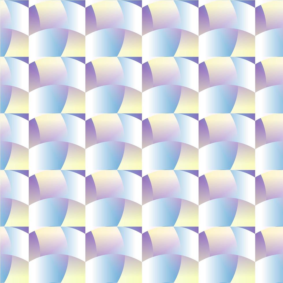 Blue mosaic, illusion geometric seamless pattern vector