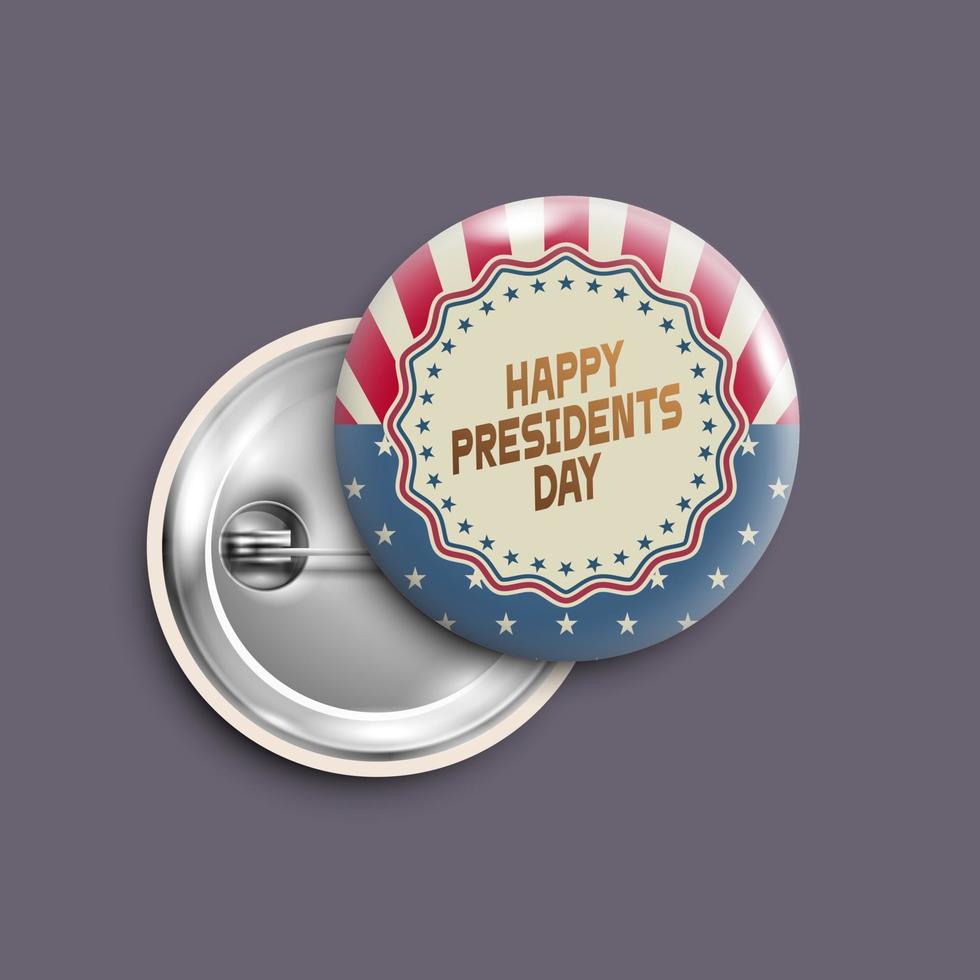 Presidents day button,badge,banner isolated,retro style vector