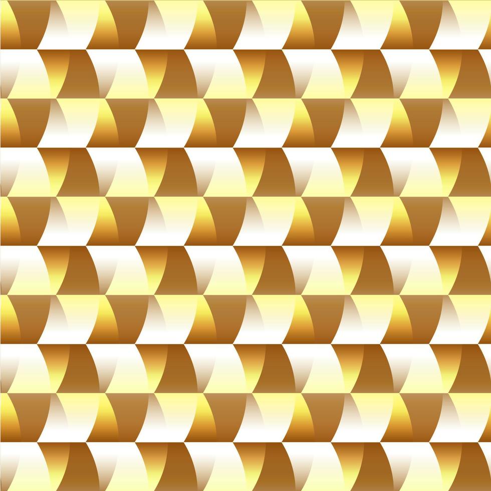 Mosaic, golden geometric seamless pattern vector