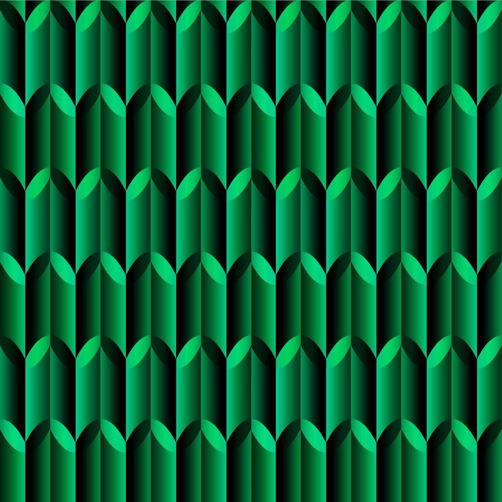 mosaico verde, patrón geométrico sin costuras con hojas vector