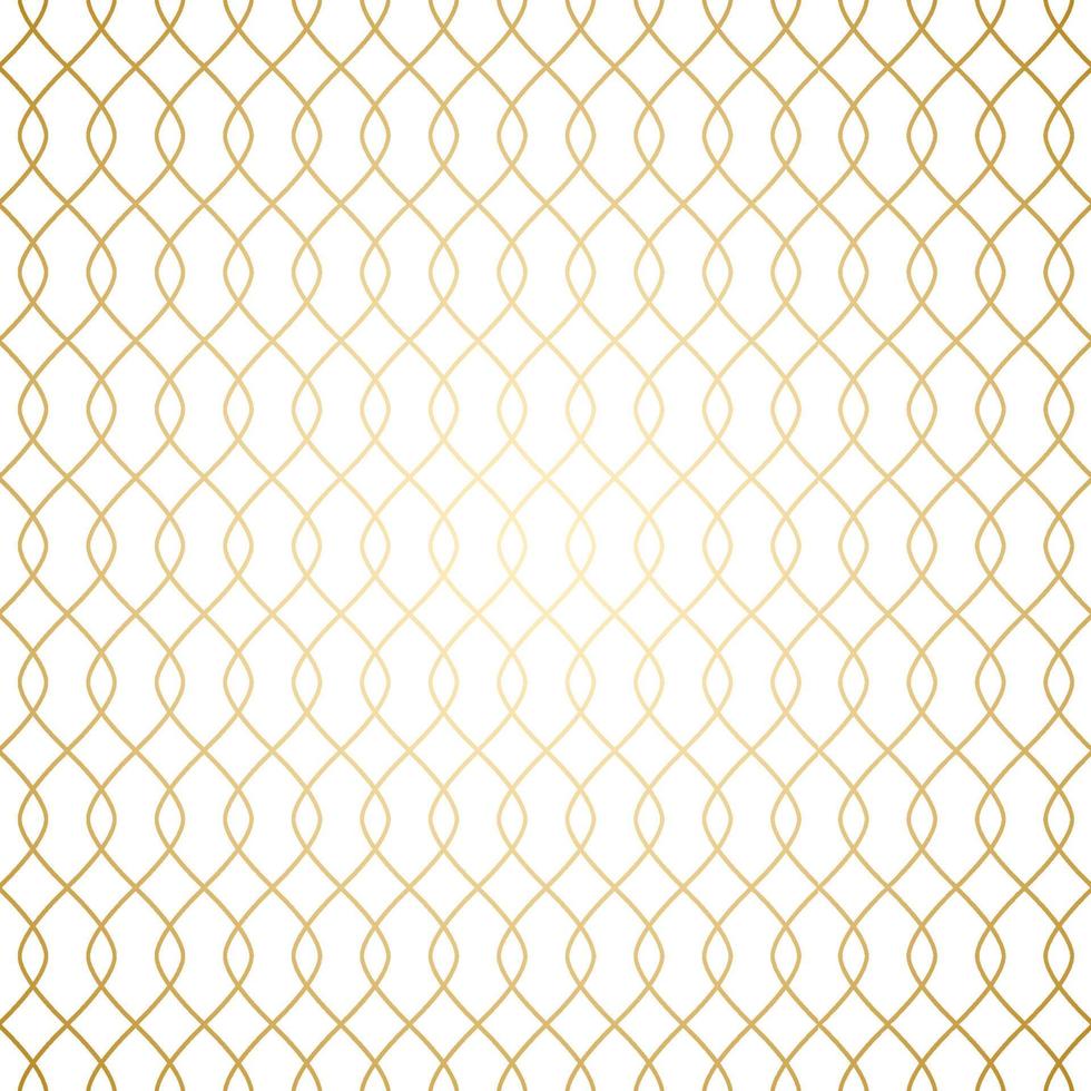 Luxury golden art deco linear simple seamless pattern, white and gold colors vector