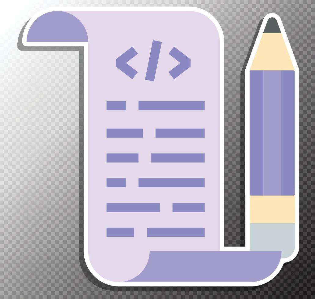 Coding script illustration in flat style vector