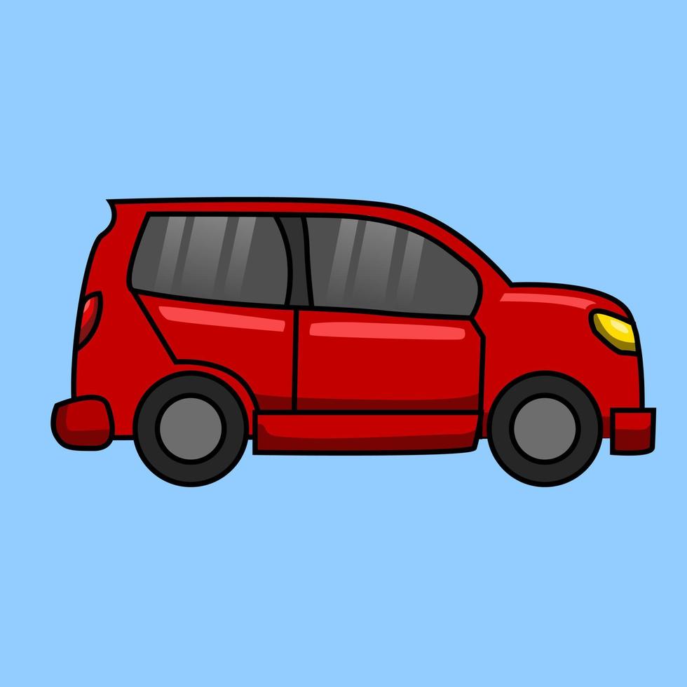 red simple car illustration design. design for templates. vector