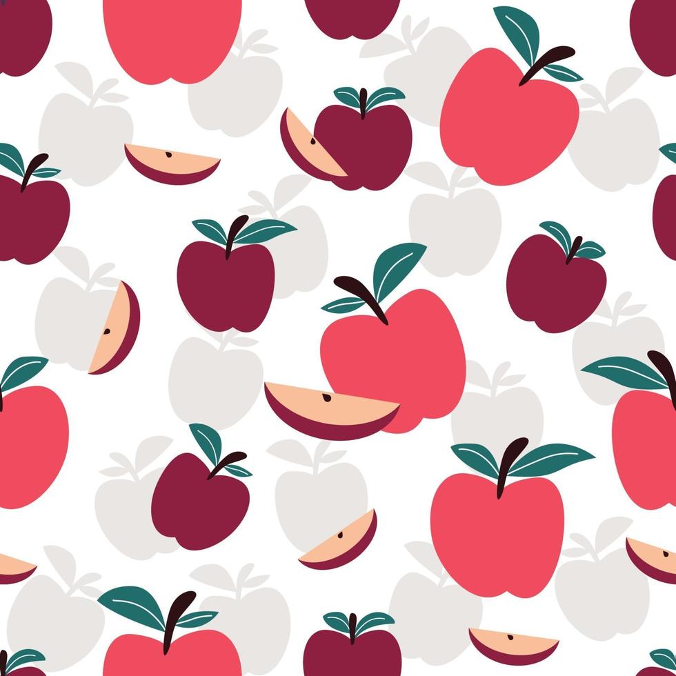 apple seamless pattern design background vector