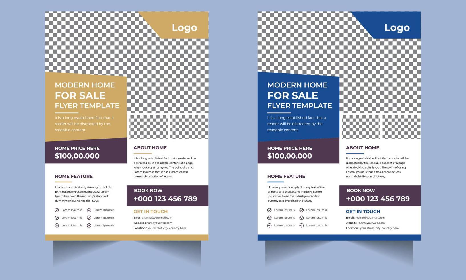 Home for sale real estate flyer design digital marketing Instagram post vector