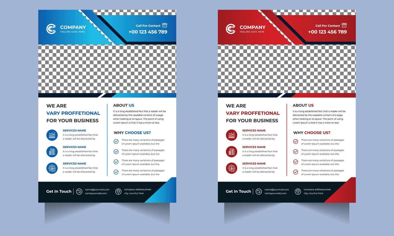 Corporate business flyer design, digital marketing agency premium vector